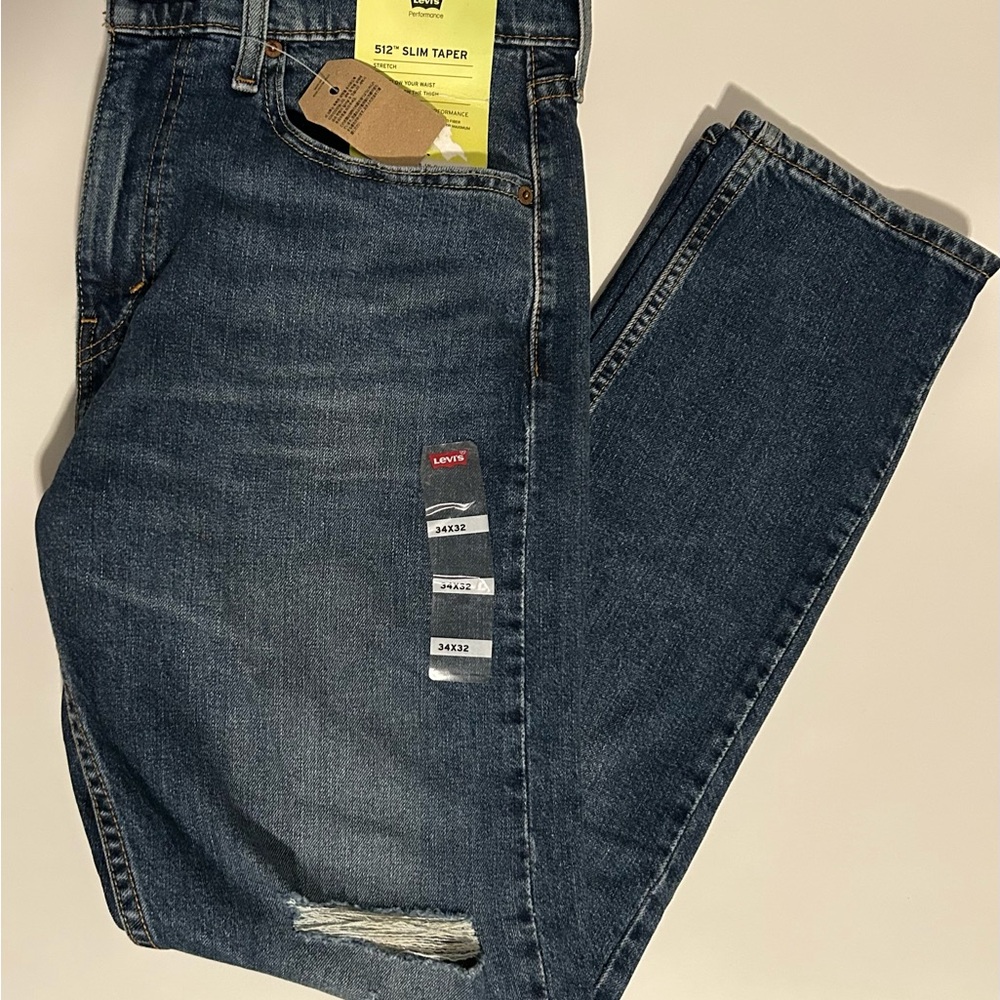 Levi's Blue Slim Jeans with Faded Details